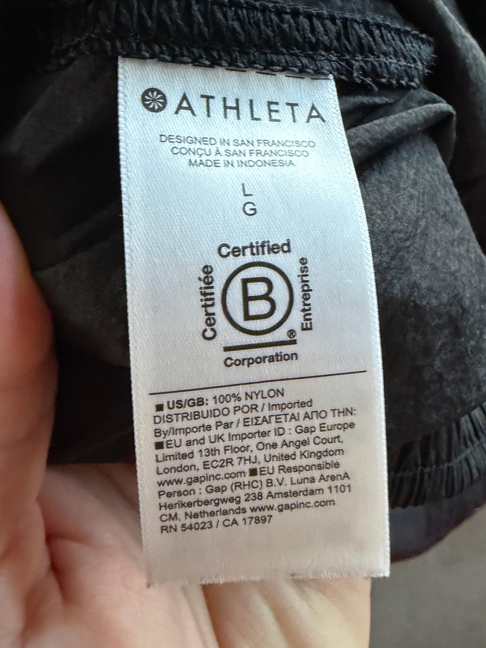 Athleta nylon Lightweight Jogger Pants- Size L - Picture 4 of 5